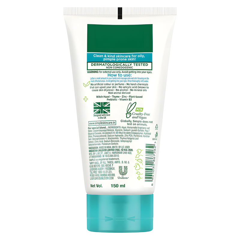 Simple Purifying Gel Wash For Oil Control And Clearer Skin