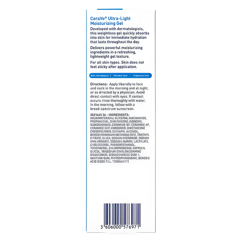 CeraVe Ultra Light Moisturizing Gel 52ml